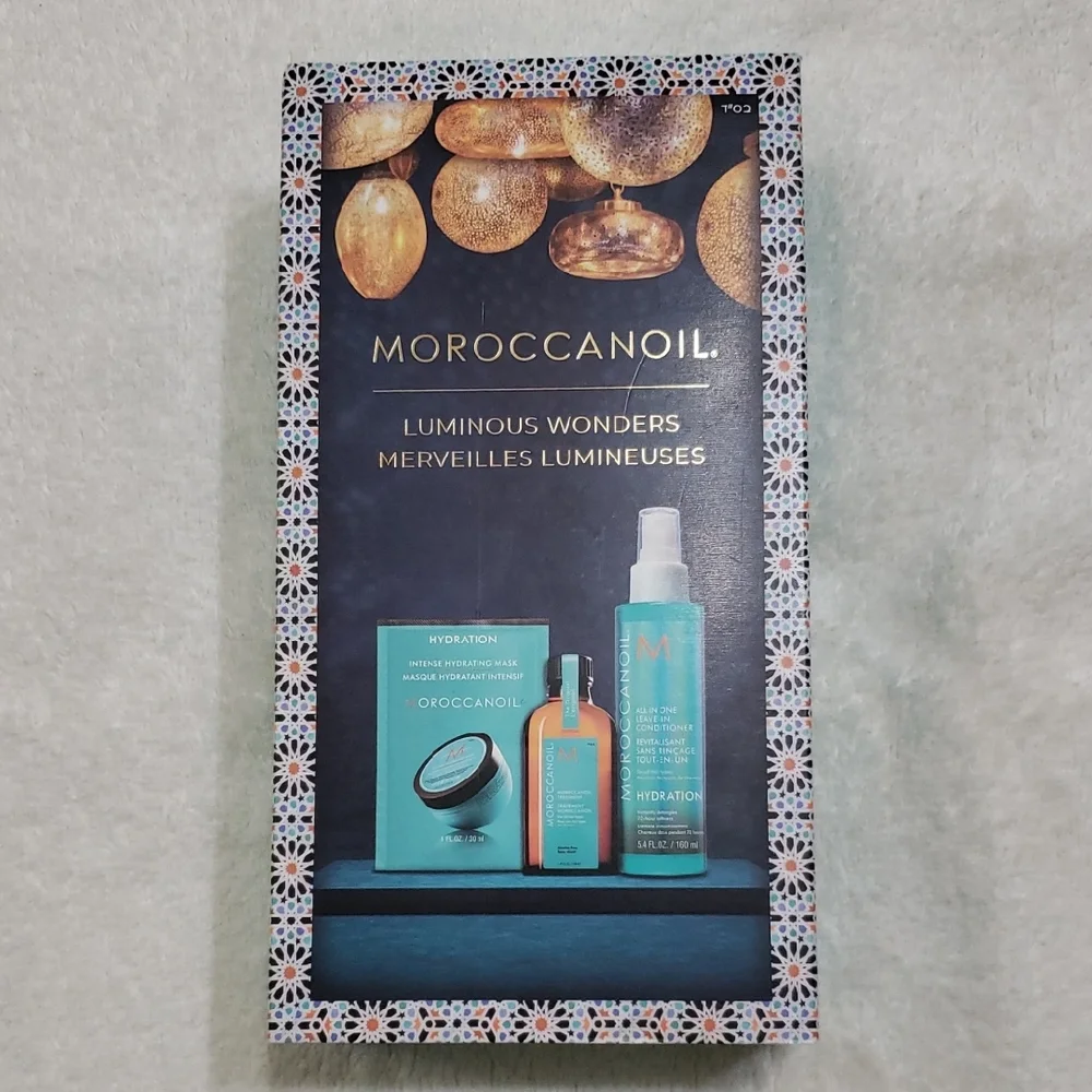 Moroccanoil Luminous Wonders Set - Blue and Gold. 3 Items Set - Picture 1 of 4